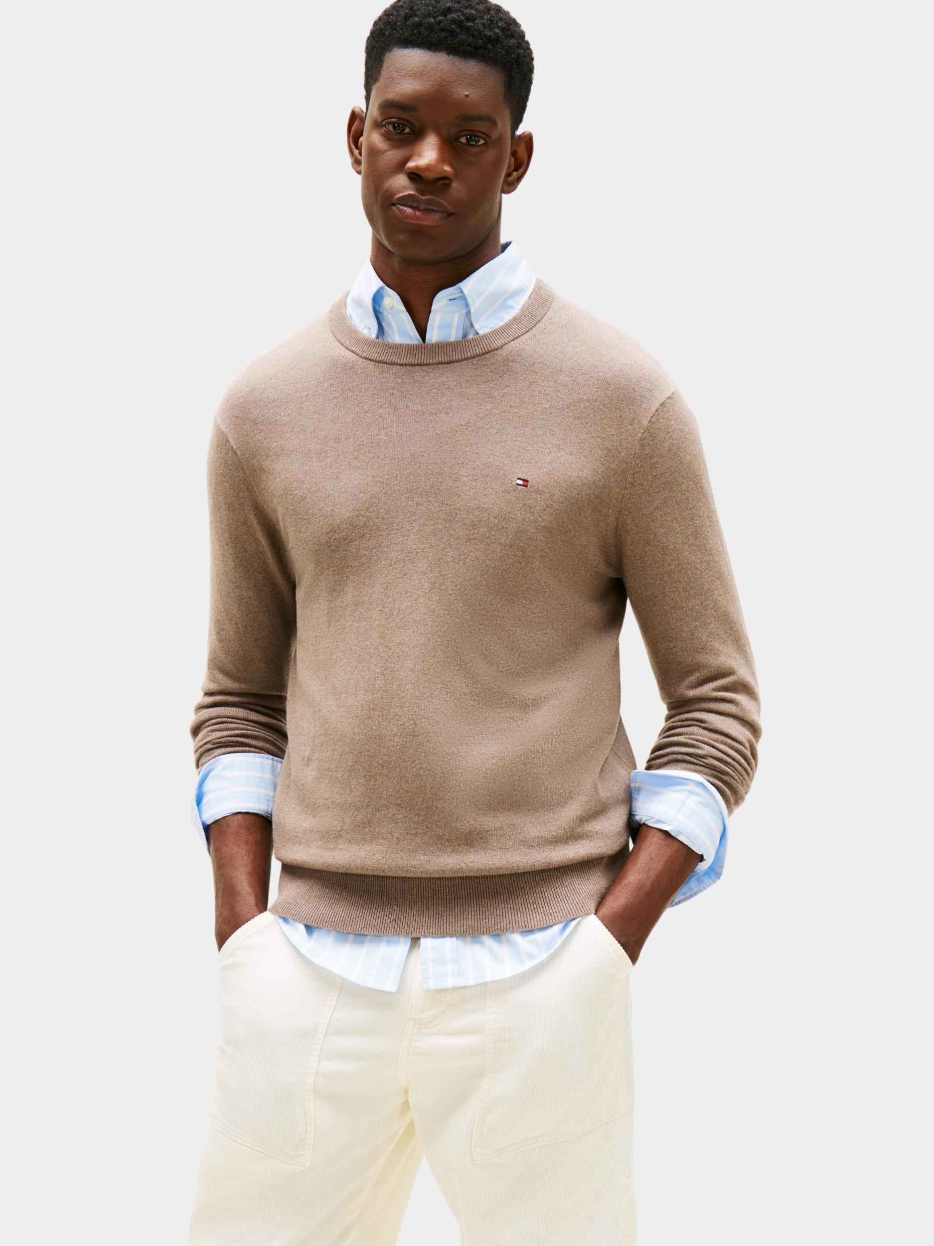 Tommy Hilfiger Pullover Beige PIMA ORG CTN CASHMERE CREW NE MW0MW28046/HI3