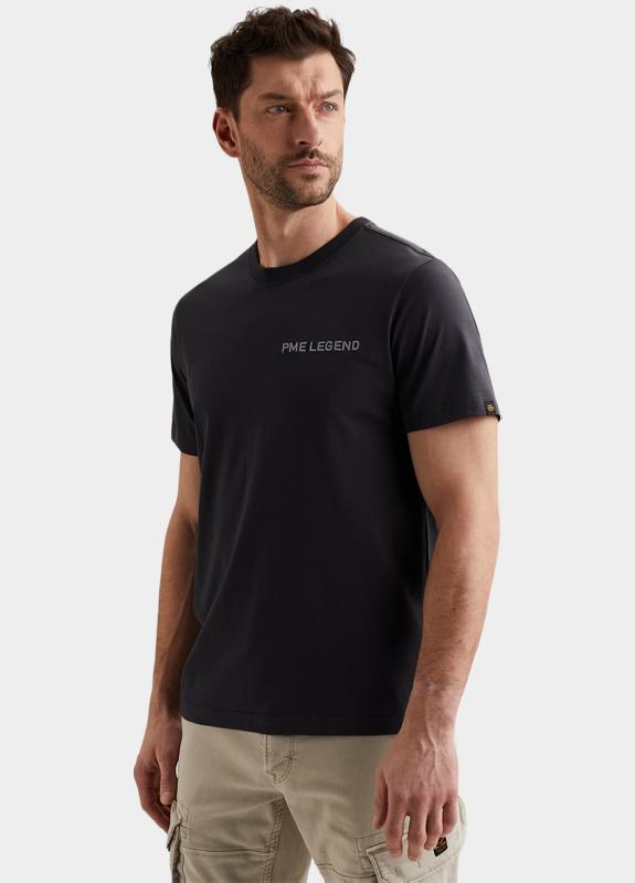 PME Legend T-shirt heren Blauw Short sleeve r-neck single je PTSS2603571/5278
