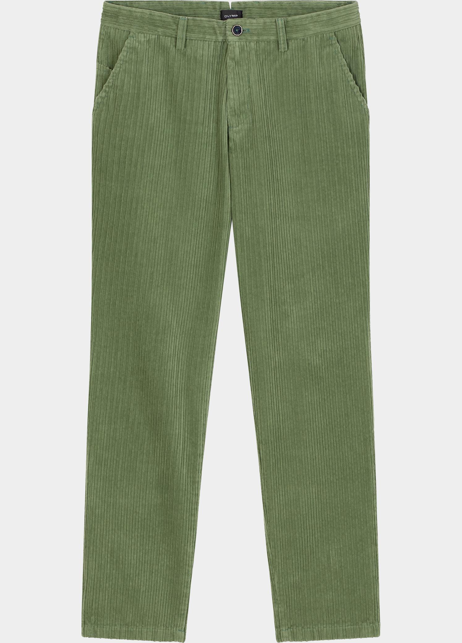 Olymp Corduroy broek Groen Chino 460284/45