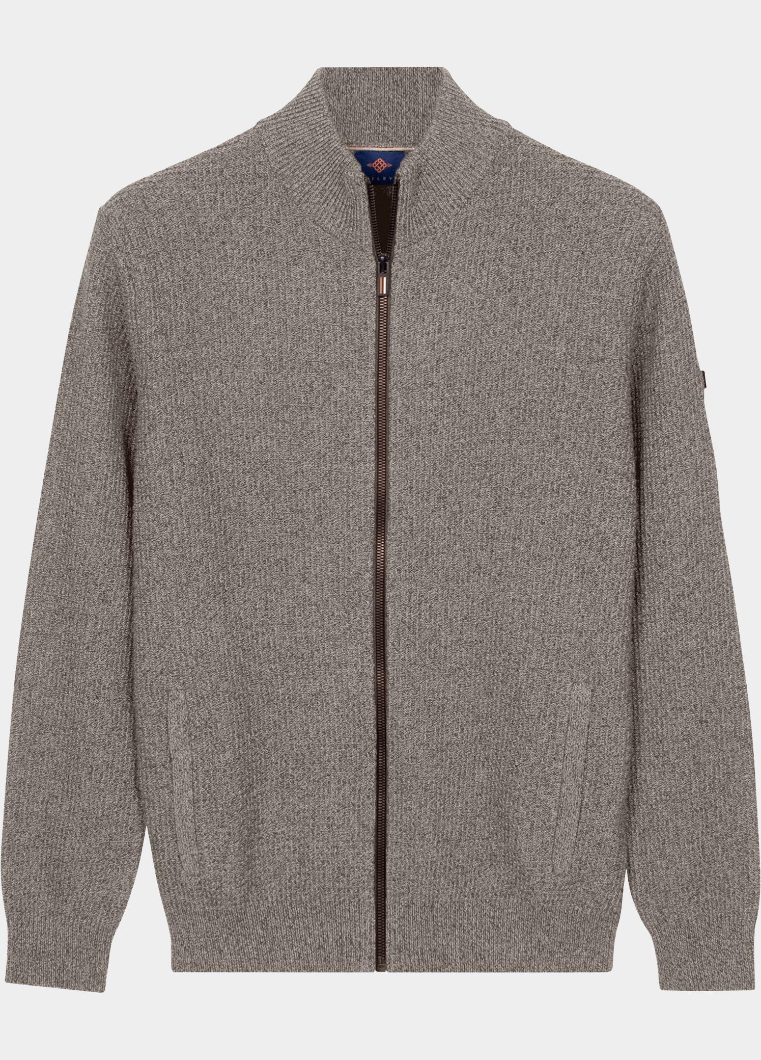 Baileys Vest heren Blauw Cardigan Zip  all-over Twiste 622047/985