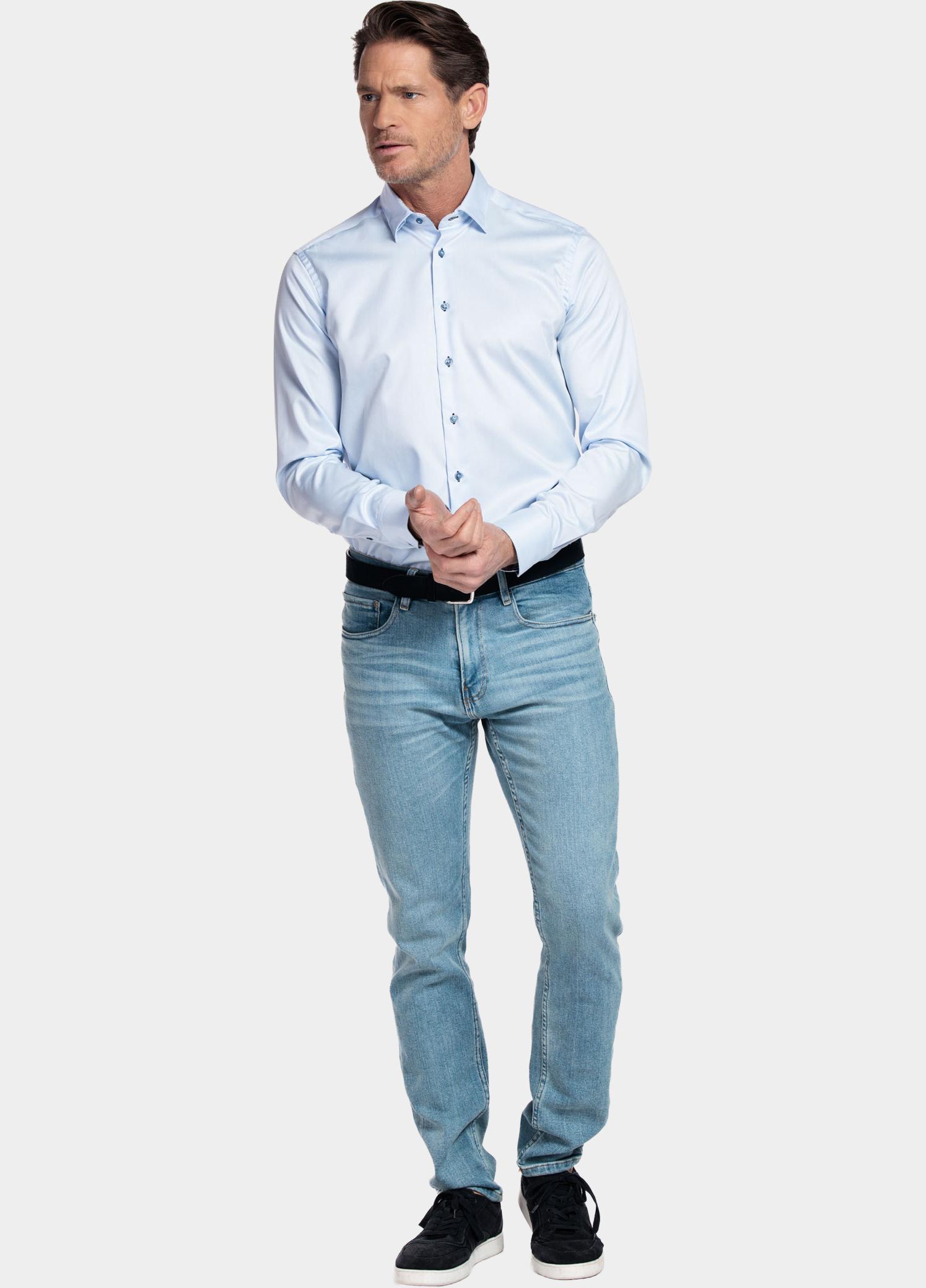 Giordano Overhemd heren Blauw Belmonte Long Sleeve Button U 617885/61