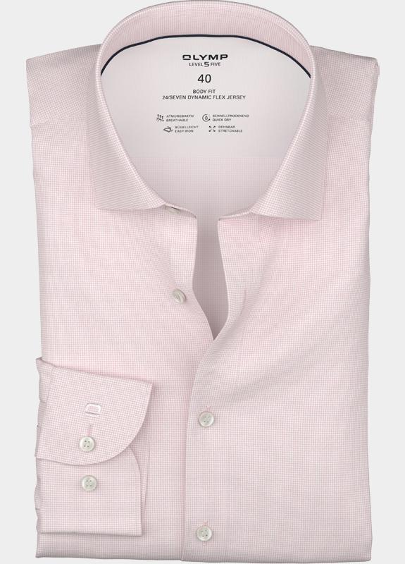 Olymp Zakelijk overhemd heren Roze Level Five 24/Seven 210614/31