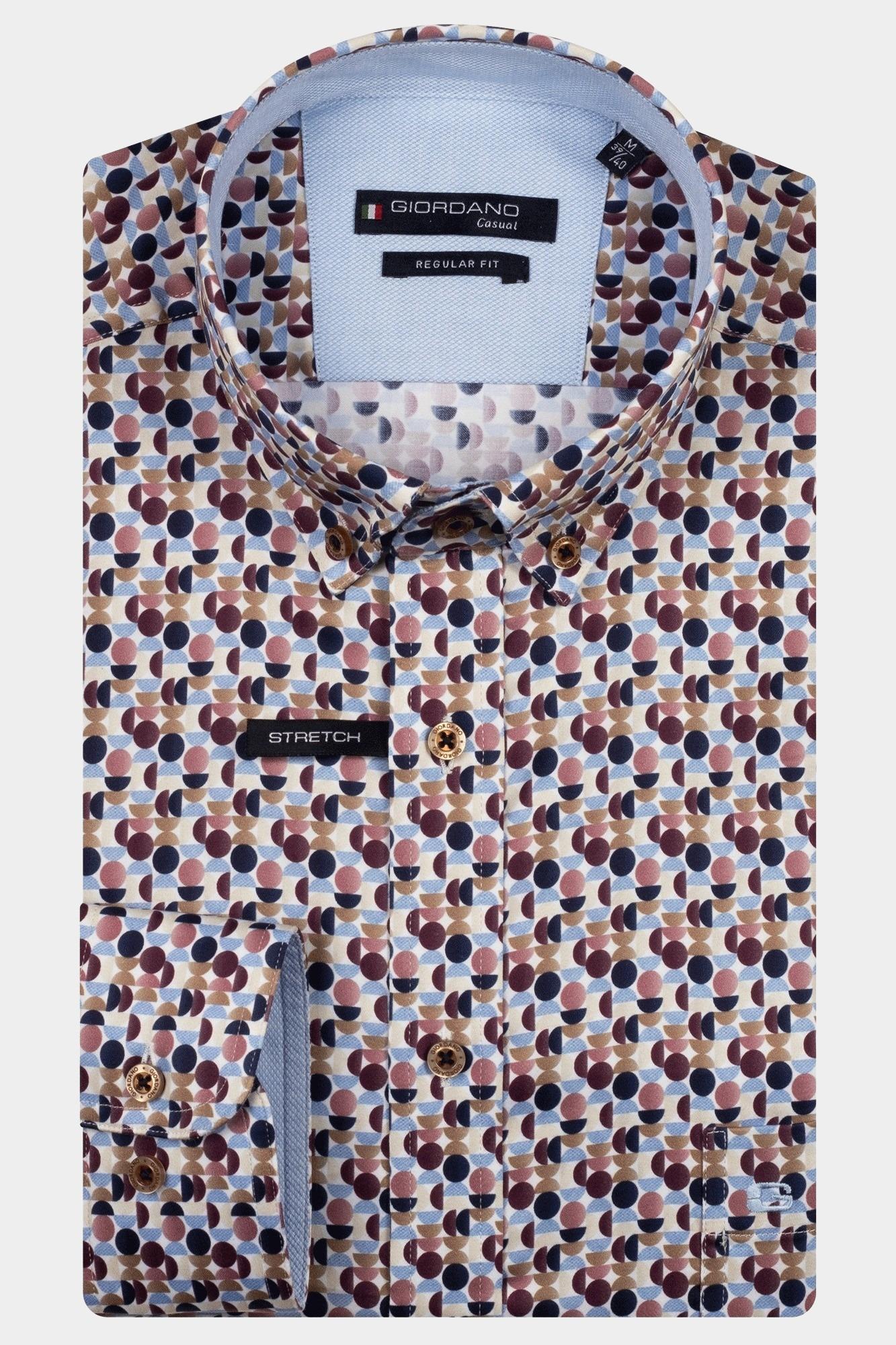 Giordano Casual hemd lange mouw Paars Ivy long sleeve button down S 527013/40