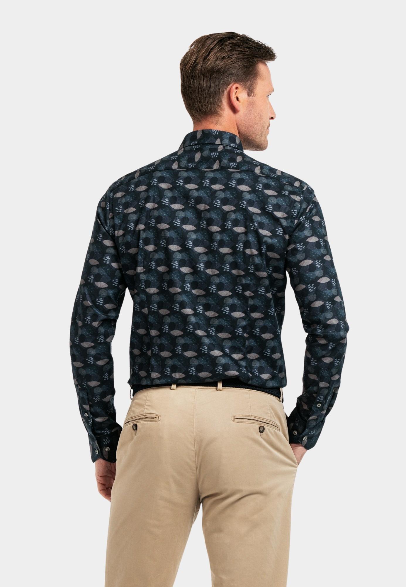 Giordano Casual hemd lange mouw Zwart Maggiore, LS Semi Cutaway Gra 427866/90