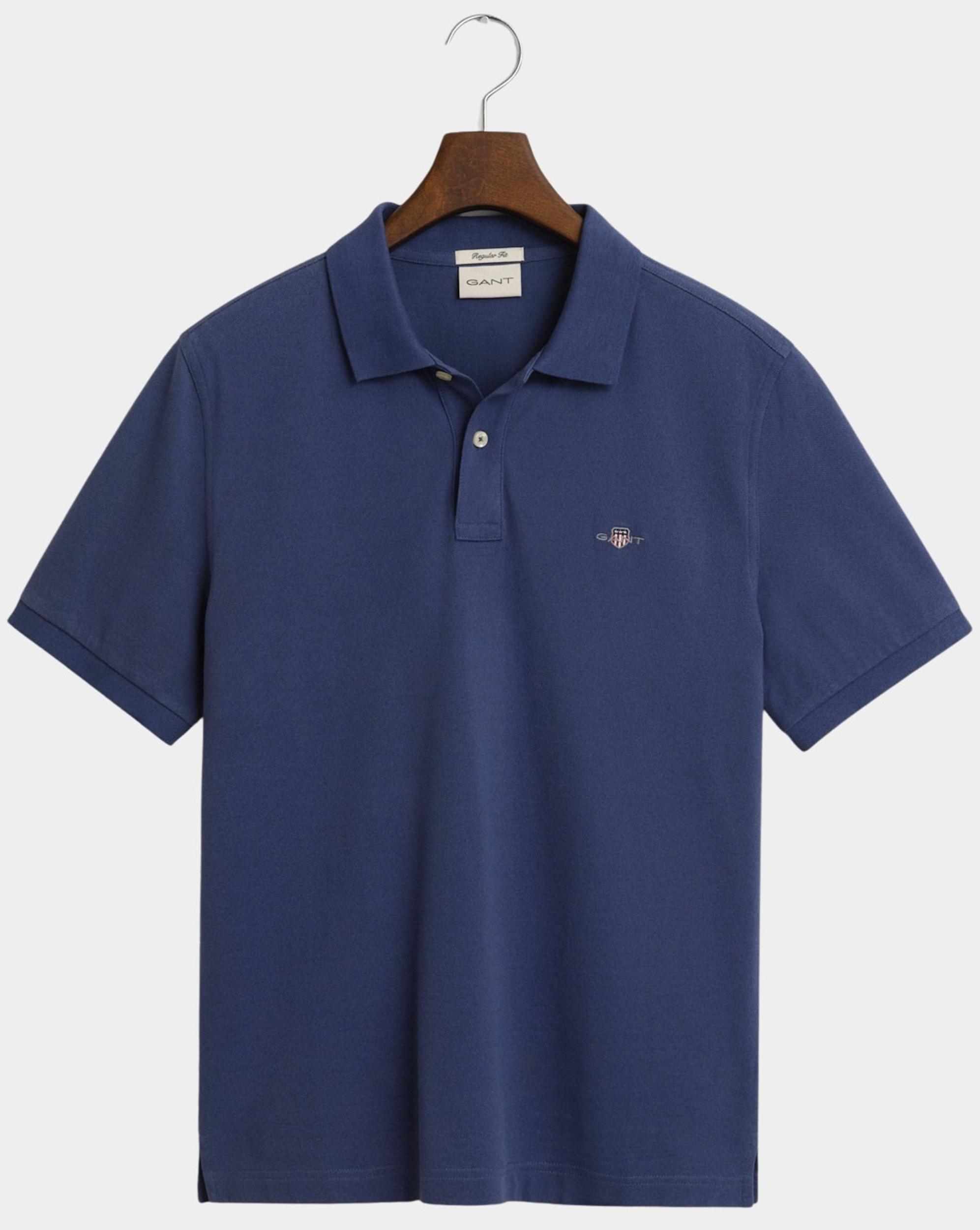 Gant Polo korte mouw Blauw REG SHIELD SS PIQUE POLO 2210/401