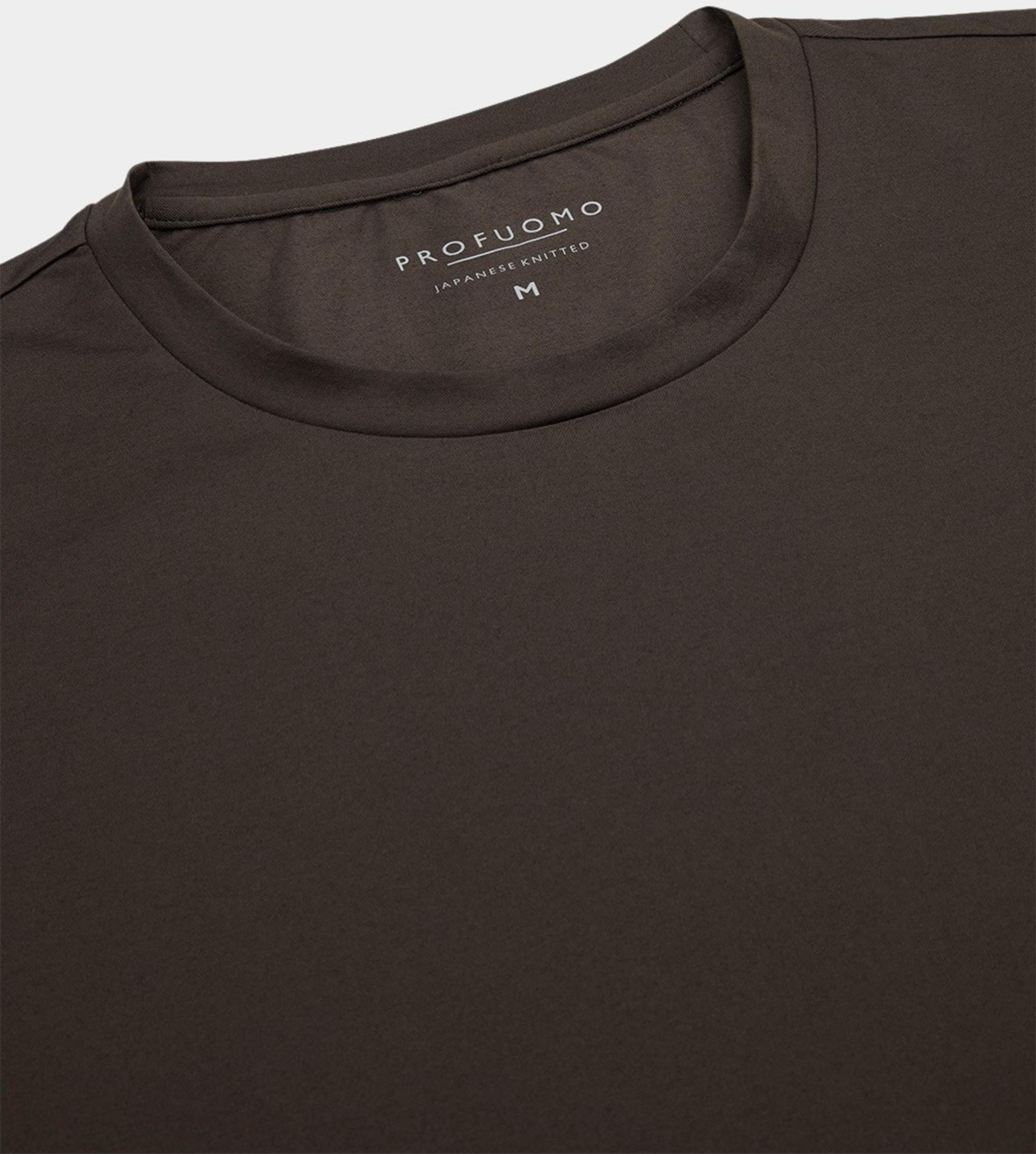Profuomo T-shirt korte mouw Bruin  PPWT10017F/H
