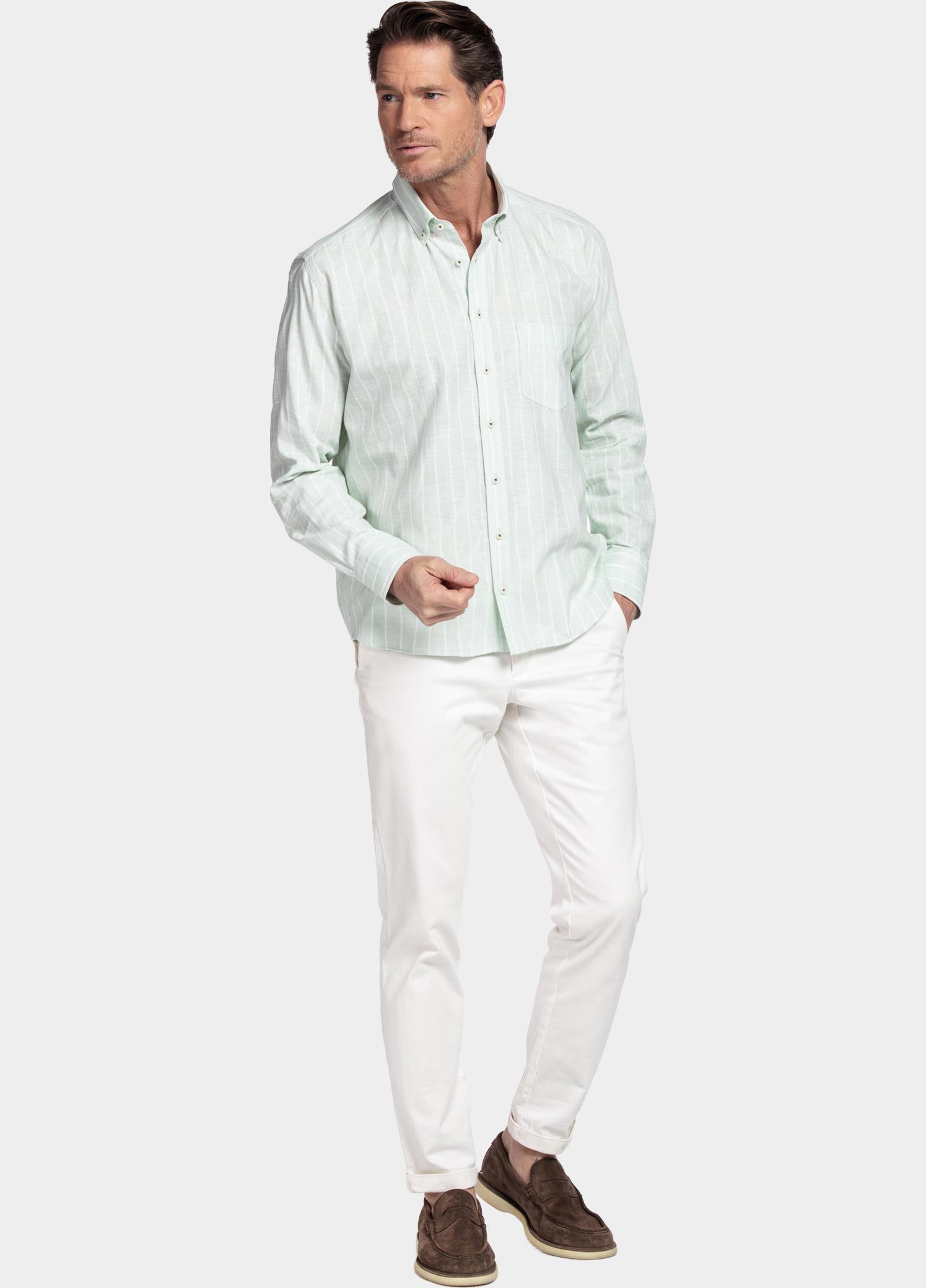 Giordano Overhemd heren Groen Brando Long Sleeve Button Dow 617103/71