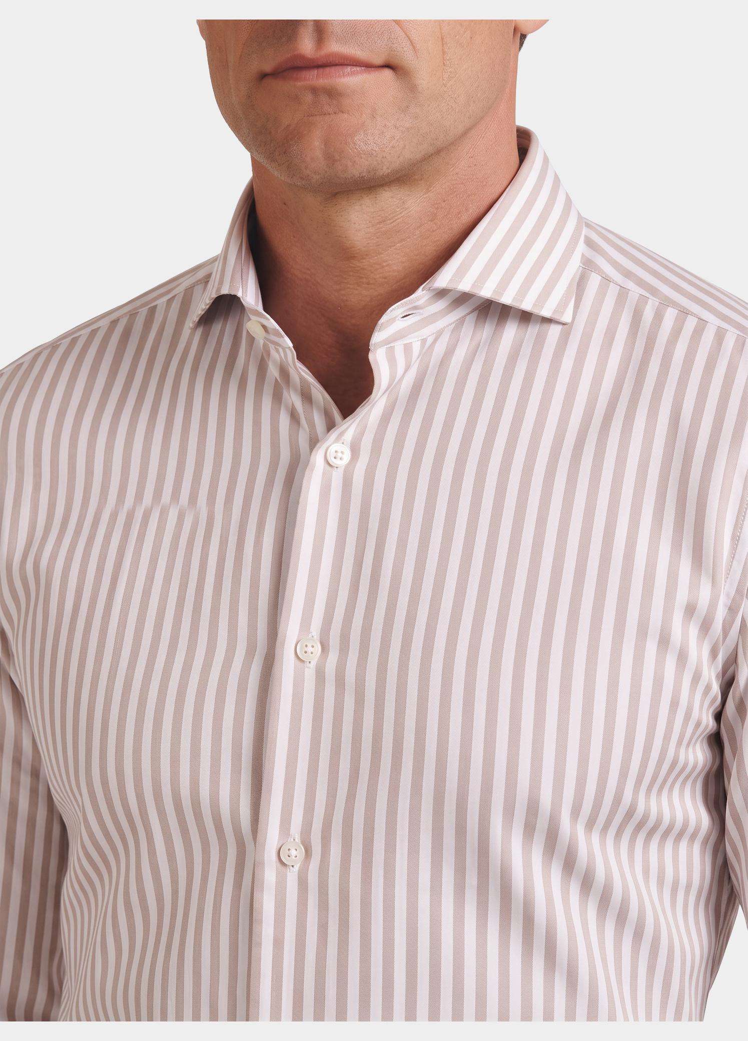 Profuomo Zakelijk overhemd heren Beige  PPXH30024/A