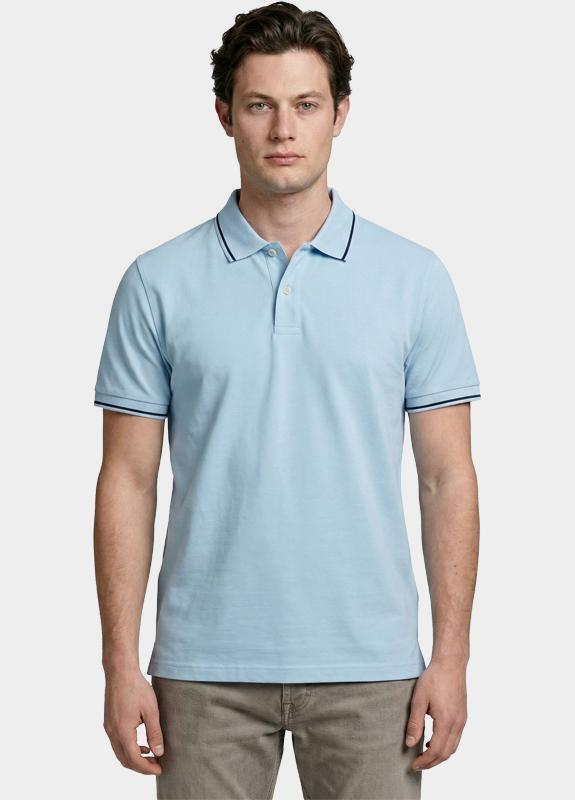 Gant Polo heren Blauw Tipped Piqué Polo Shirt 2062034/457