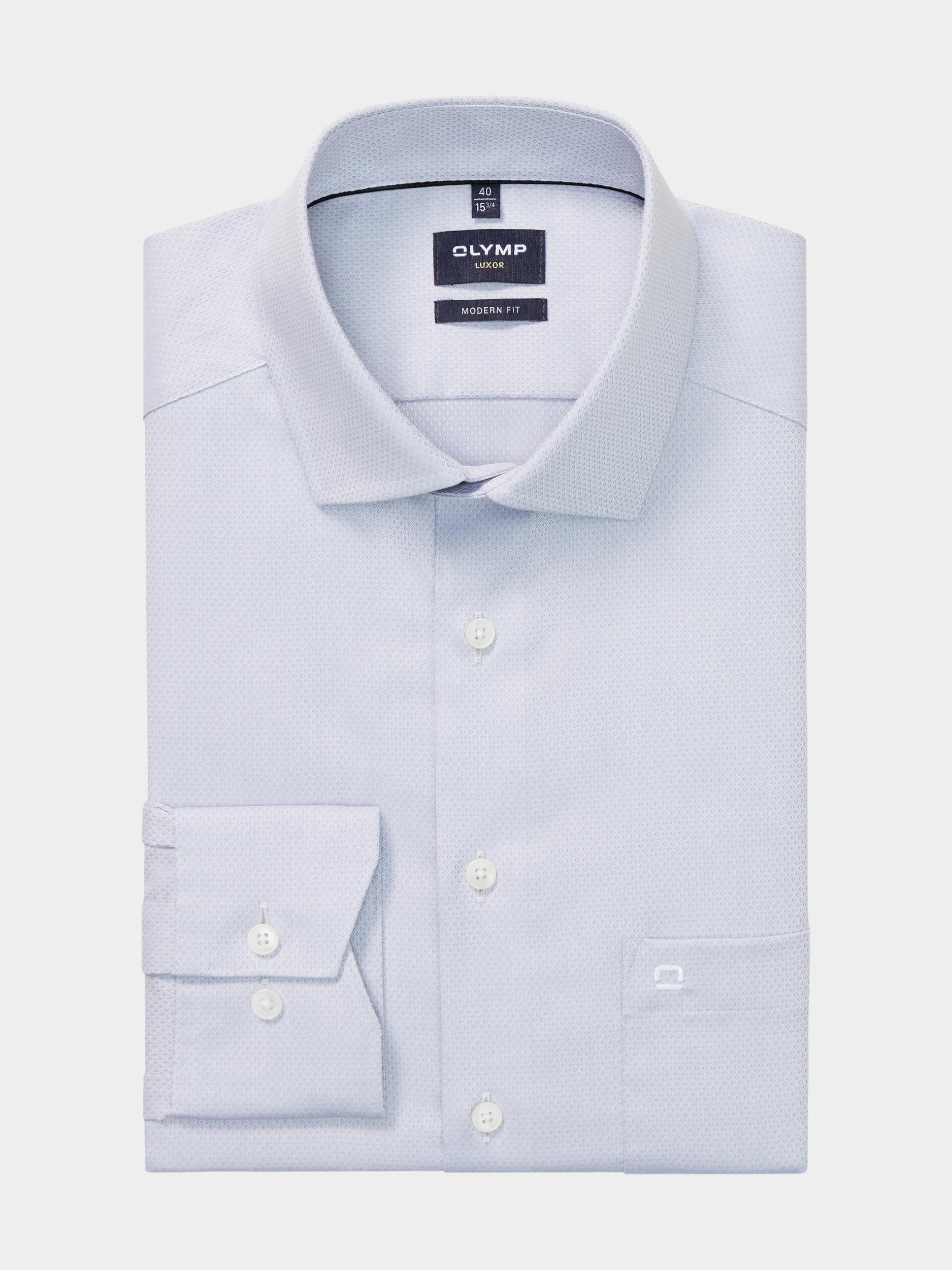 Olymp Business hemd lange mouw Grijs Luxor 135674/63