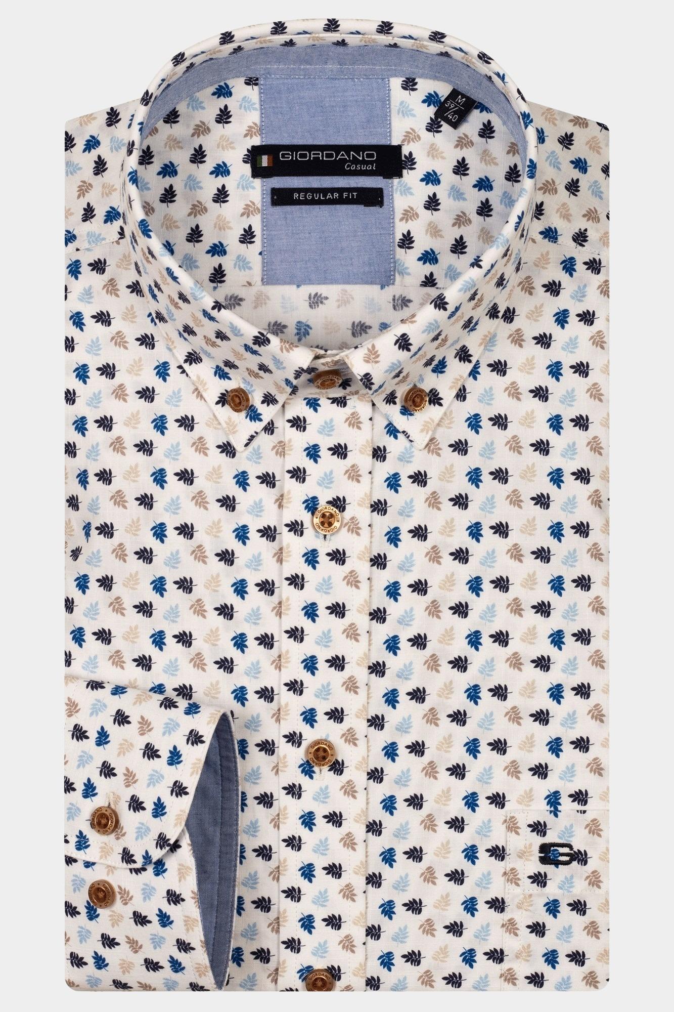 Giordano Casual hemd lange mouw Blauw Ivy long sleeve button down l 517031/60