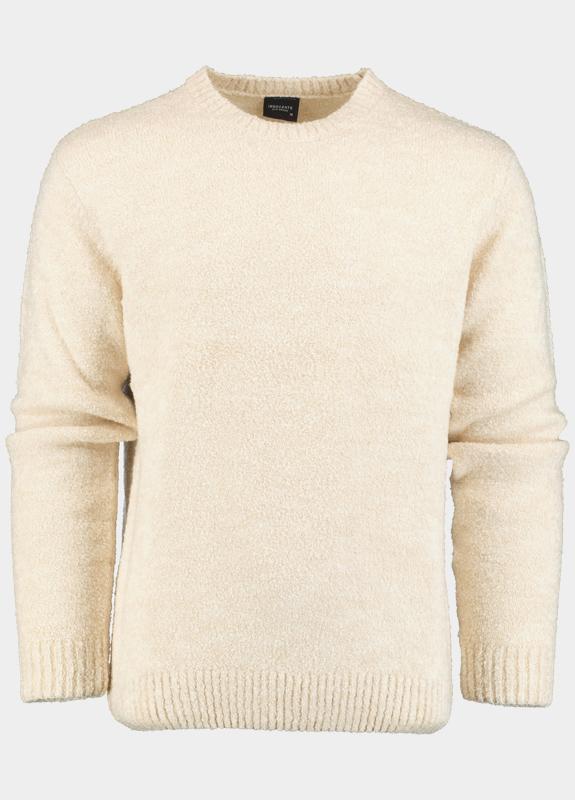 Innocente Pullover Wit bouclé ronde hals 1161/342