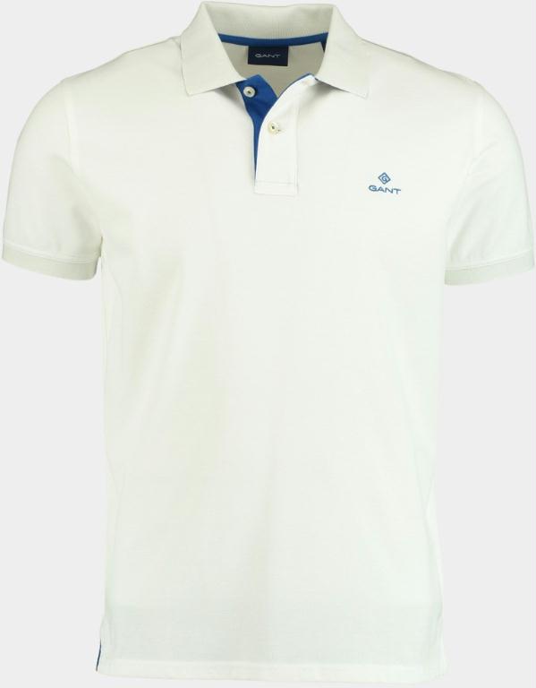 Gant Polo korte mouw Wit Polo contrast collar kitt rf 2052003/113