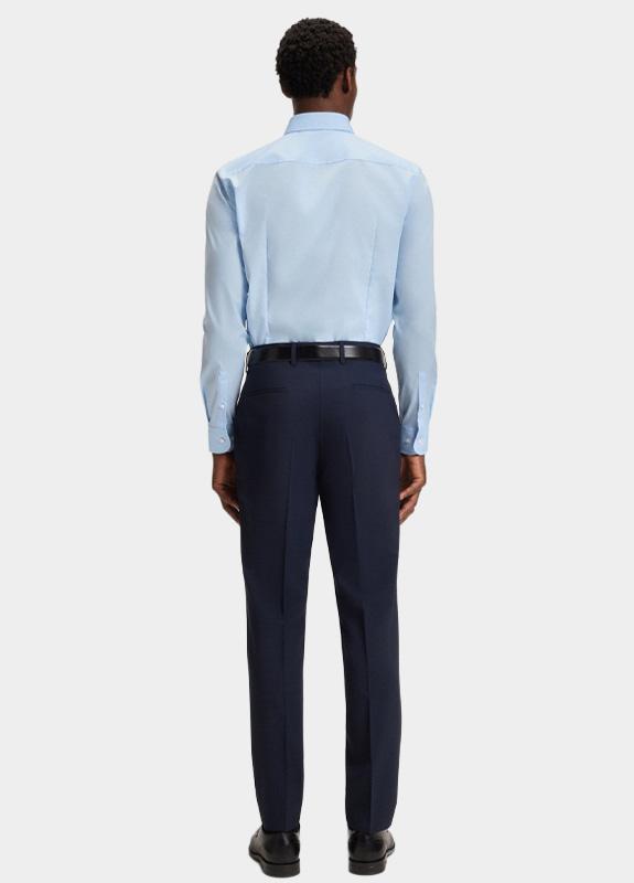 BOSS Black Business hemd lange mouw Blauw H-HANK-kent-C1-214 10219212 0 50469345/452