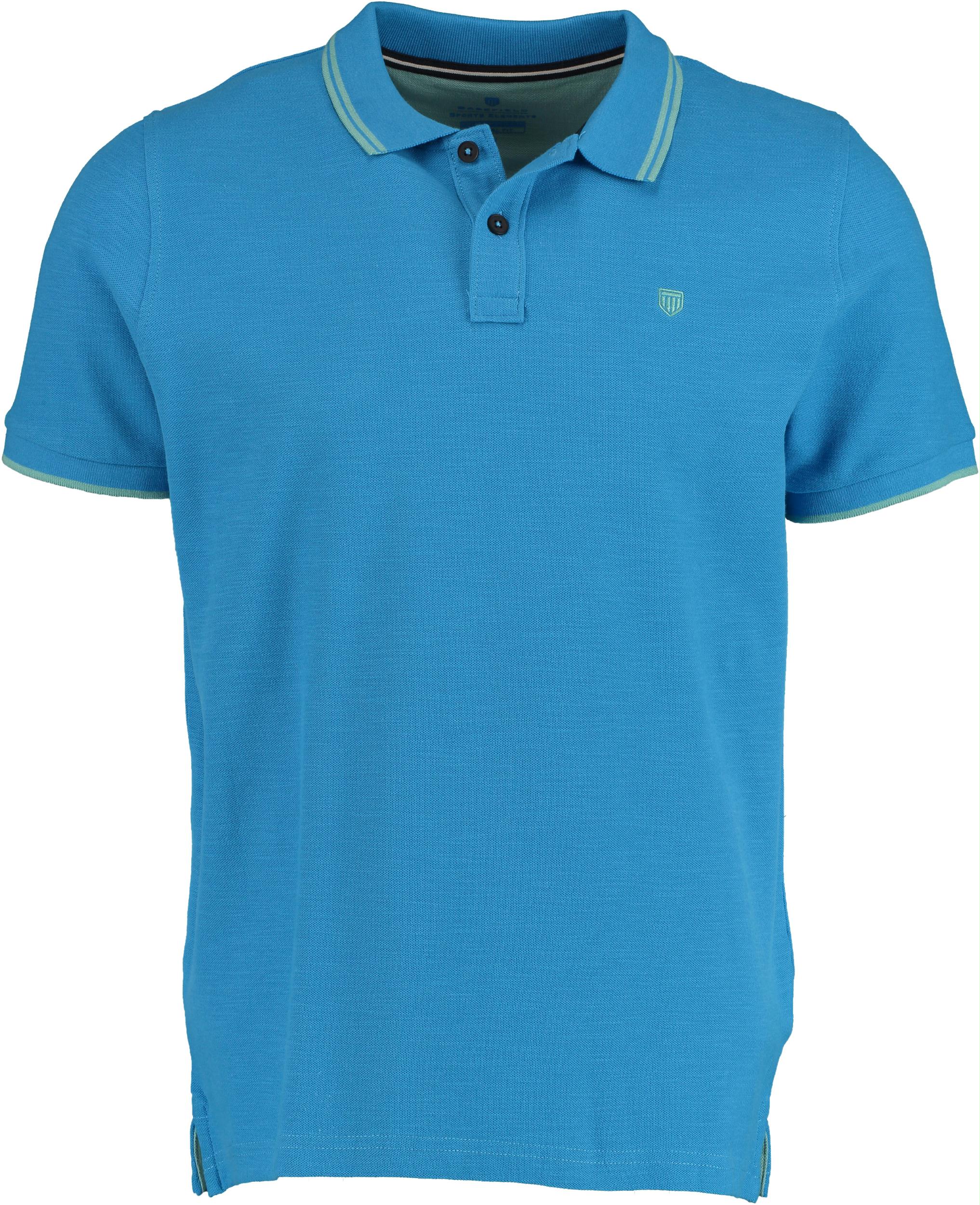 Basefield Polo korte mouw Blauw Polo Shirt blauw regular Fit 219016105/609