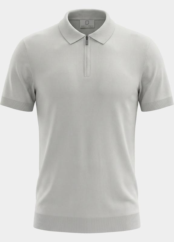 Born With Appetite Polo heren Grijs Dan Knitted Polo Ss BWA00006DA31/9507