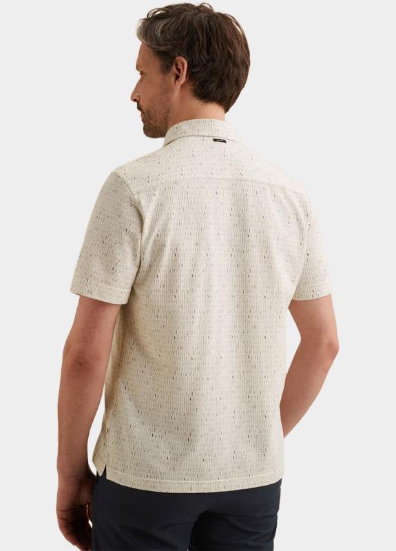 Vanguard Casual hemd korte mouw Wit Short Sleeve Shirt Print on S VSIS2604266/7004