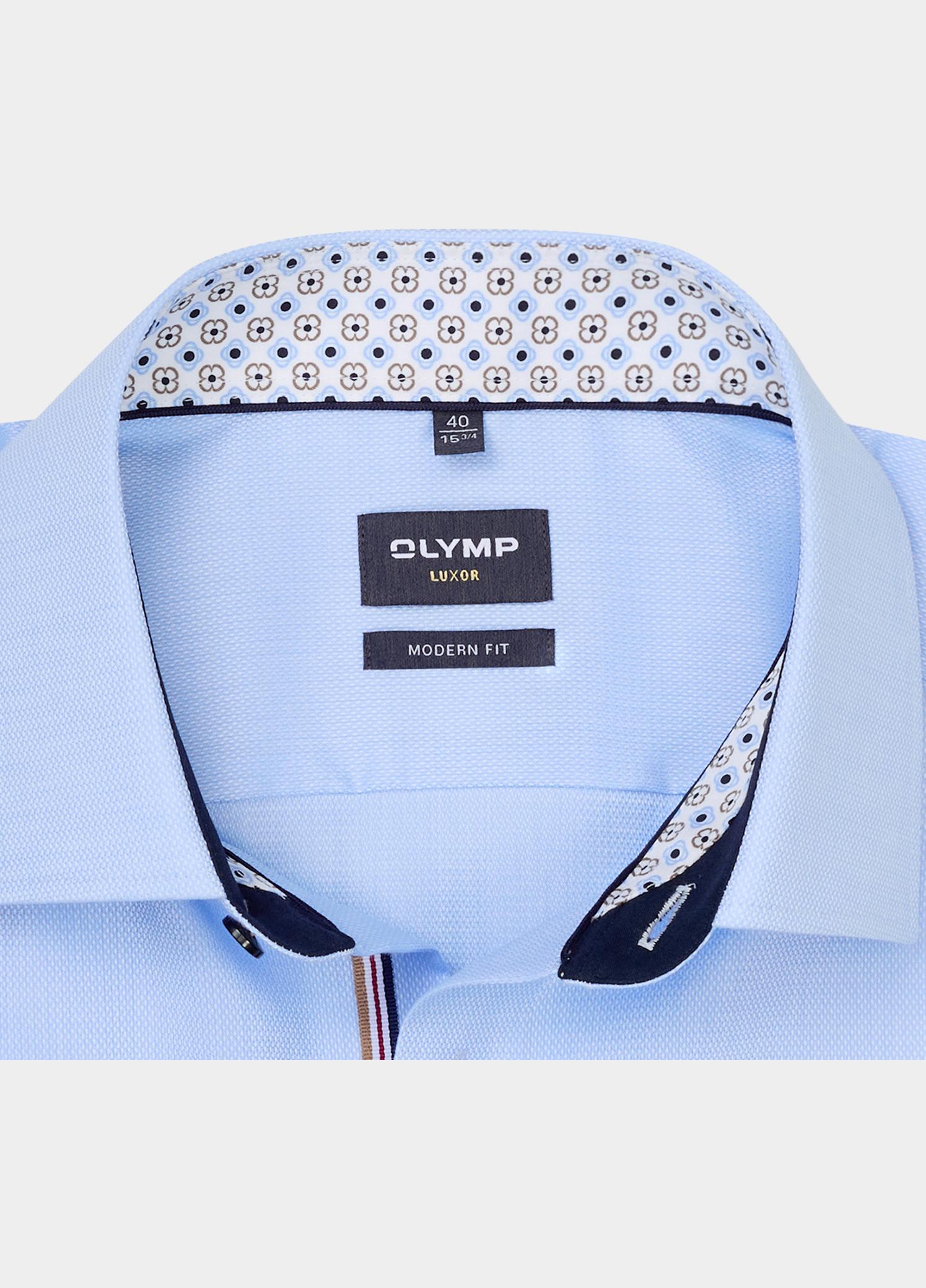 Olymp Zakelijk hemd korte mouw Blauw Luxor 120012/11