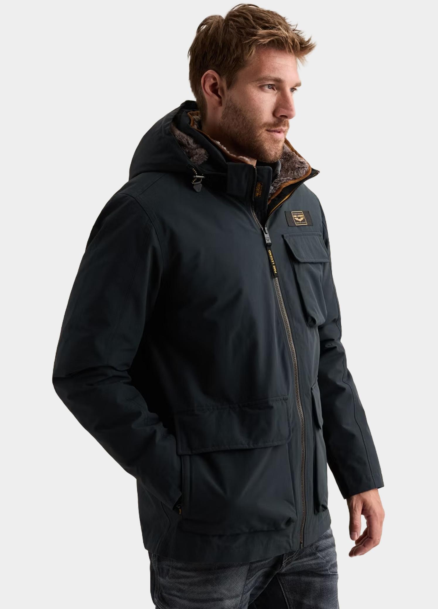 PME Legend Winterjas heren Blauw Semi long jacket ROCK-PACK PJA2609158/5281
