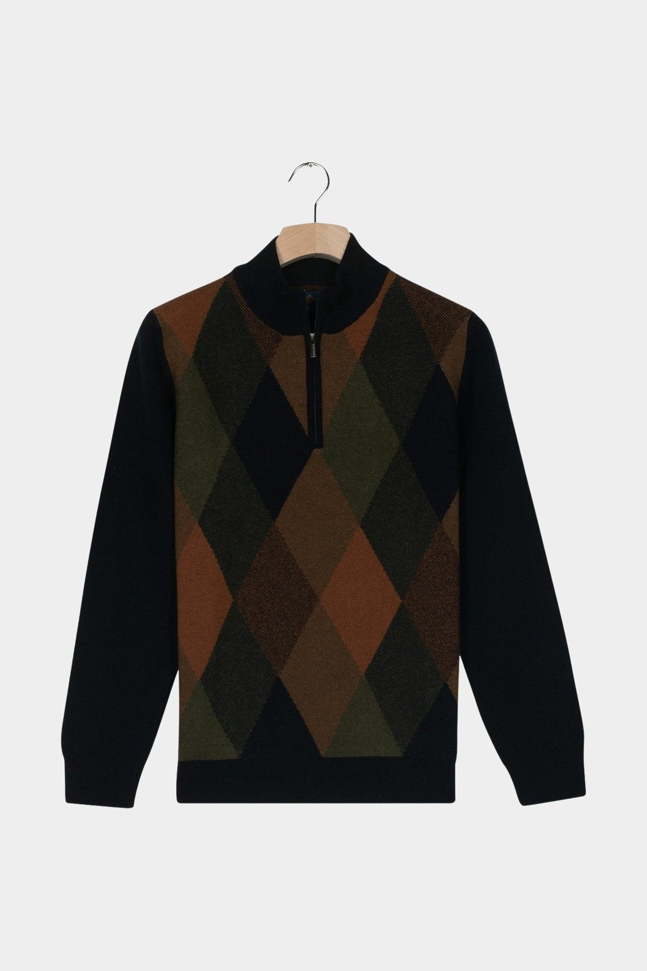 Baileys Half Zip Groen Pullover 1/2 Zip  12gg, Front 528475/795