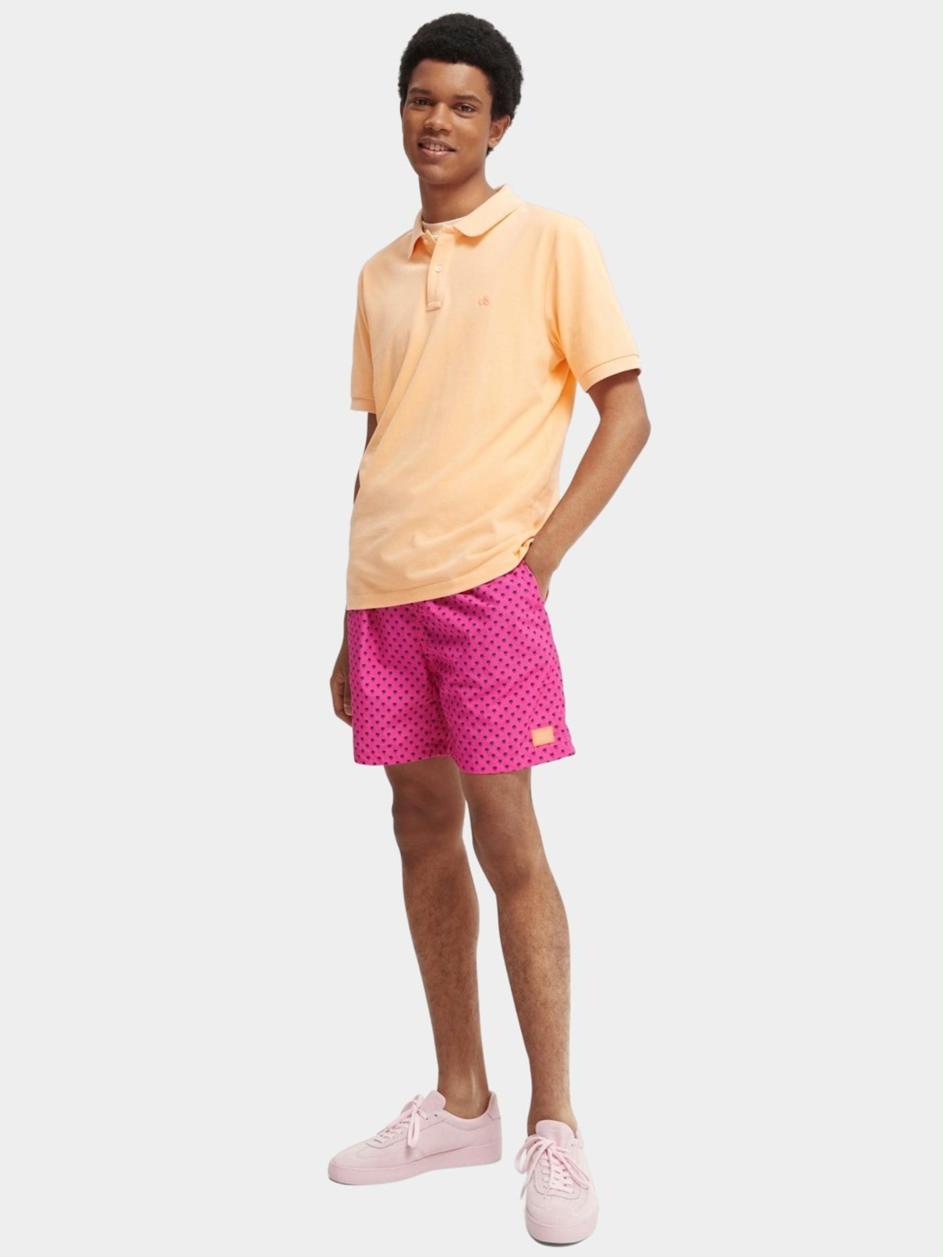 Scotch & Soda Polo korte mouw Roze Classic pique polo in Organic 166080/1199