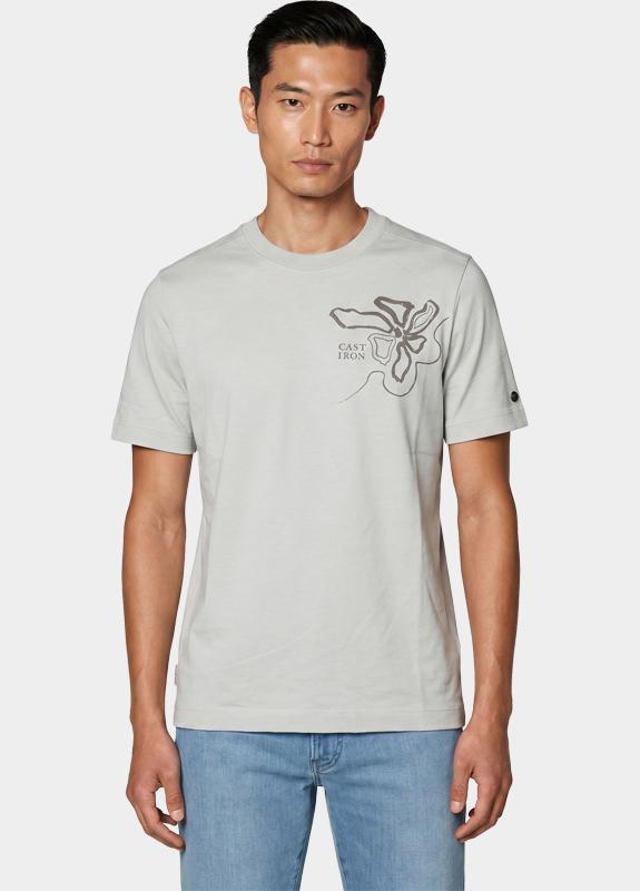 Cast Iron T-shirt heren Wit Short sleeve r-neck regular f CTSS2605586/5011