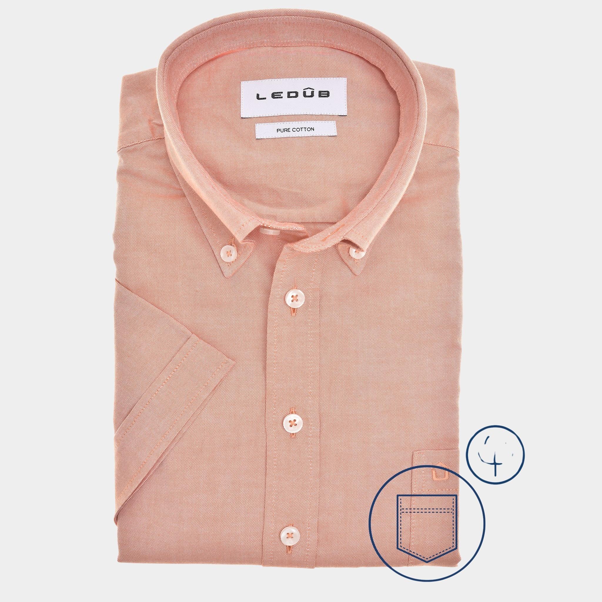 Ledub Business hemd korte mouw Oranje  0142878/840-000-000