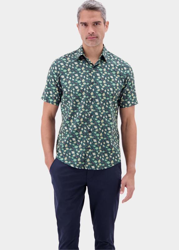 Lerros Casual hemd korte mouw Groen  2632011/662