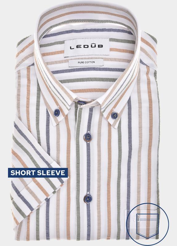 Ledub Business hemd korte mouw Wit  0143411/915-000-000