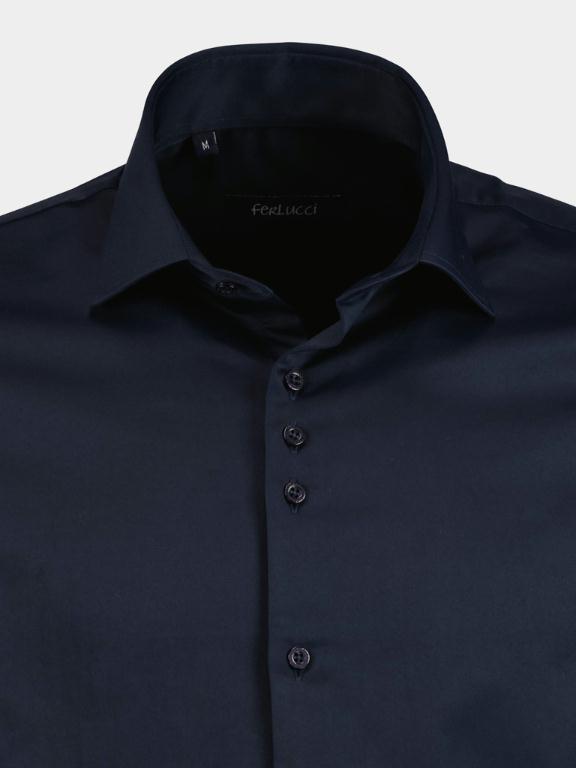 Ferlucci Casual hemd lange mouw Blauw  Napoli/Navy