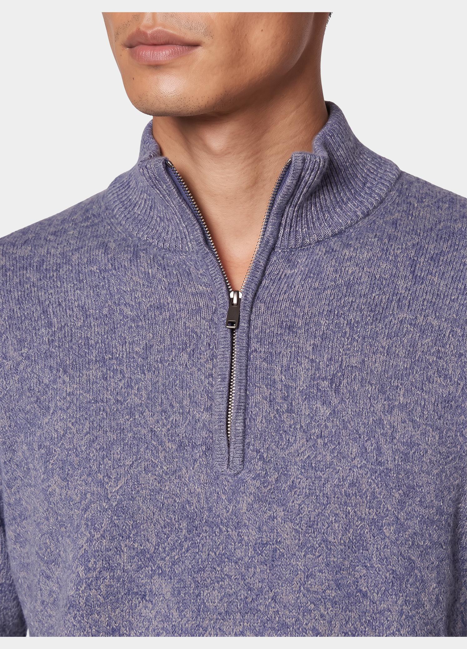 Scotland Blue Half Zip Blauw Whitaker Halfzip Pullover SPE26305WH22SB/4001