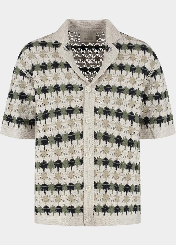 Dstrezzed overhemd korte mouw heren Beige DS_Lonell Shirt 421001/107