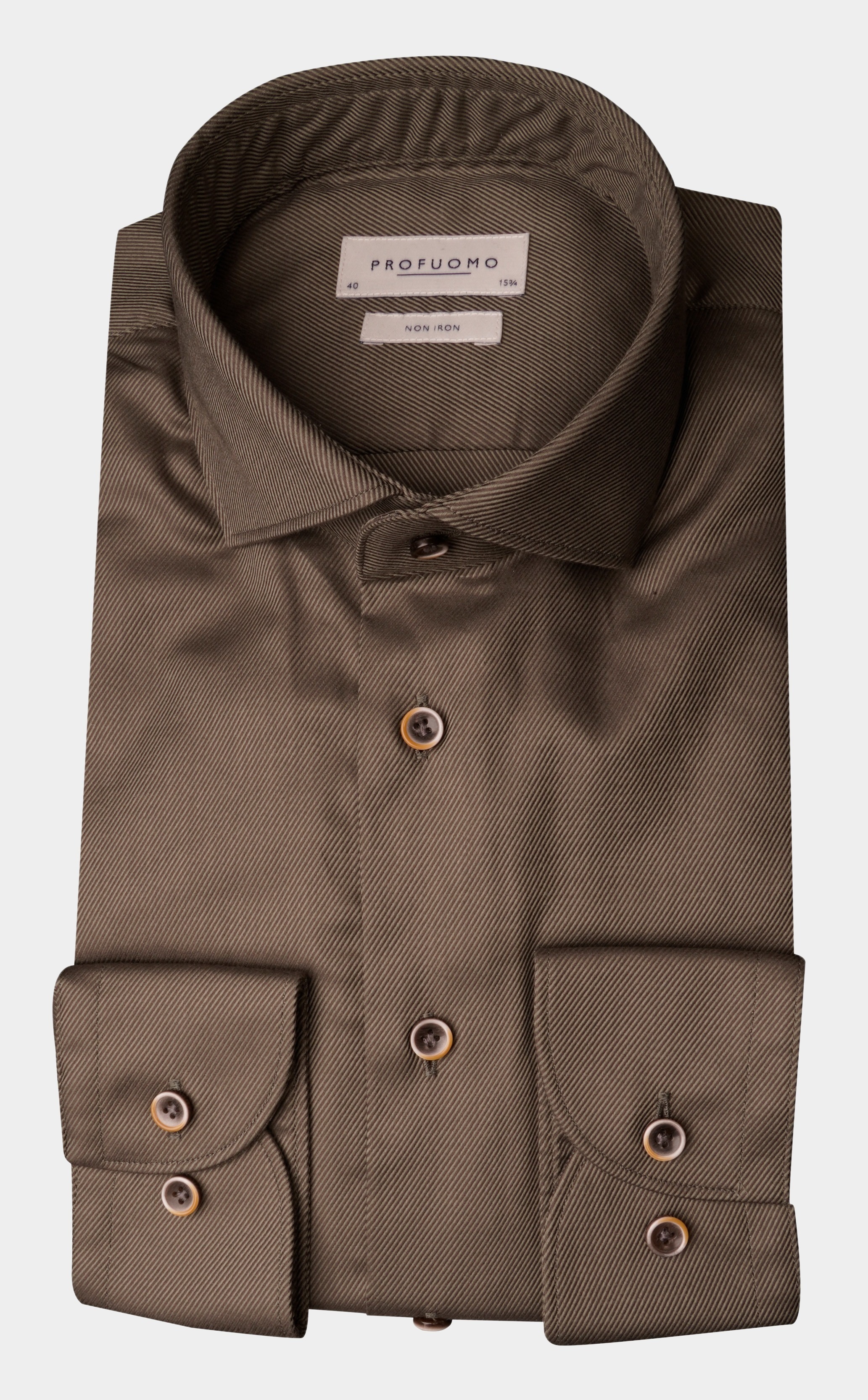 Profuomo Business hemd lange mouw Groen  PPUH30004C/6