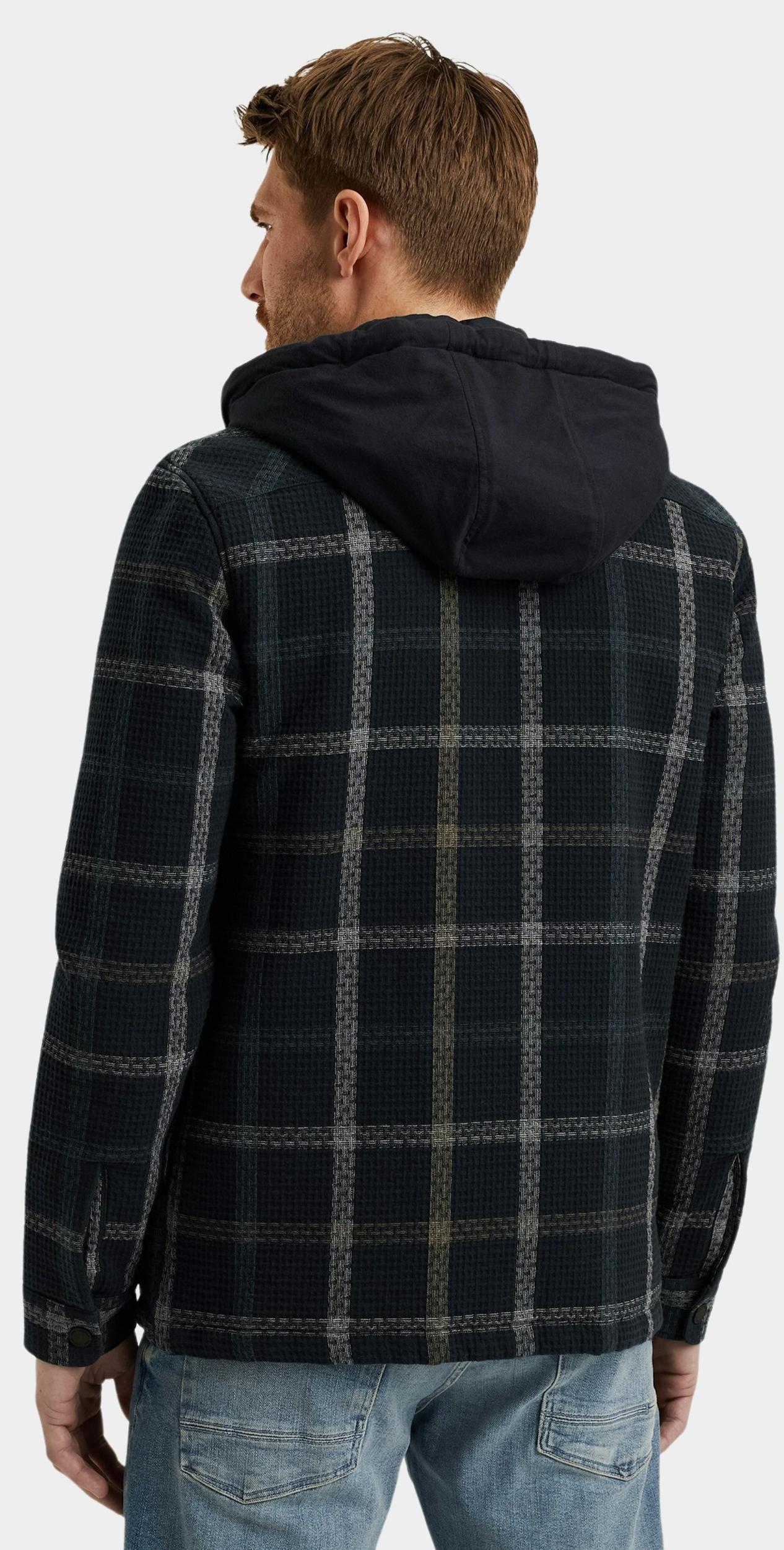 PME Legend overshirt Blauw LONG SLEEVE SHIRT Window Chec PSI2508225/5281