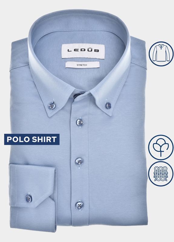 Ledub Polo lange mouw Blauw  0143117/150-000-000