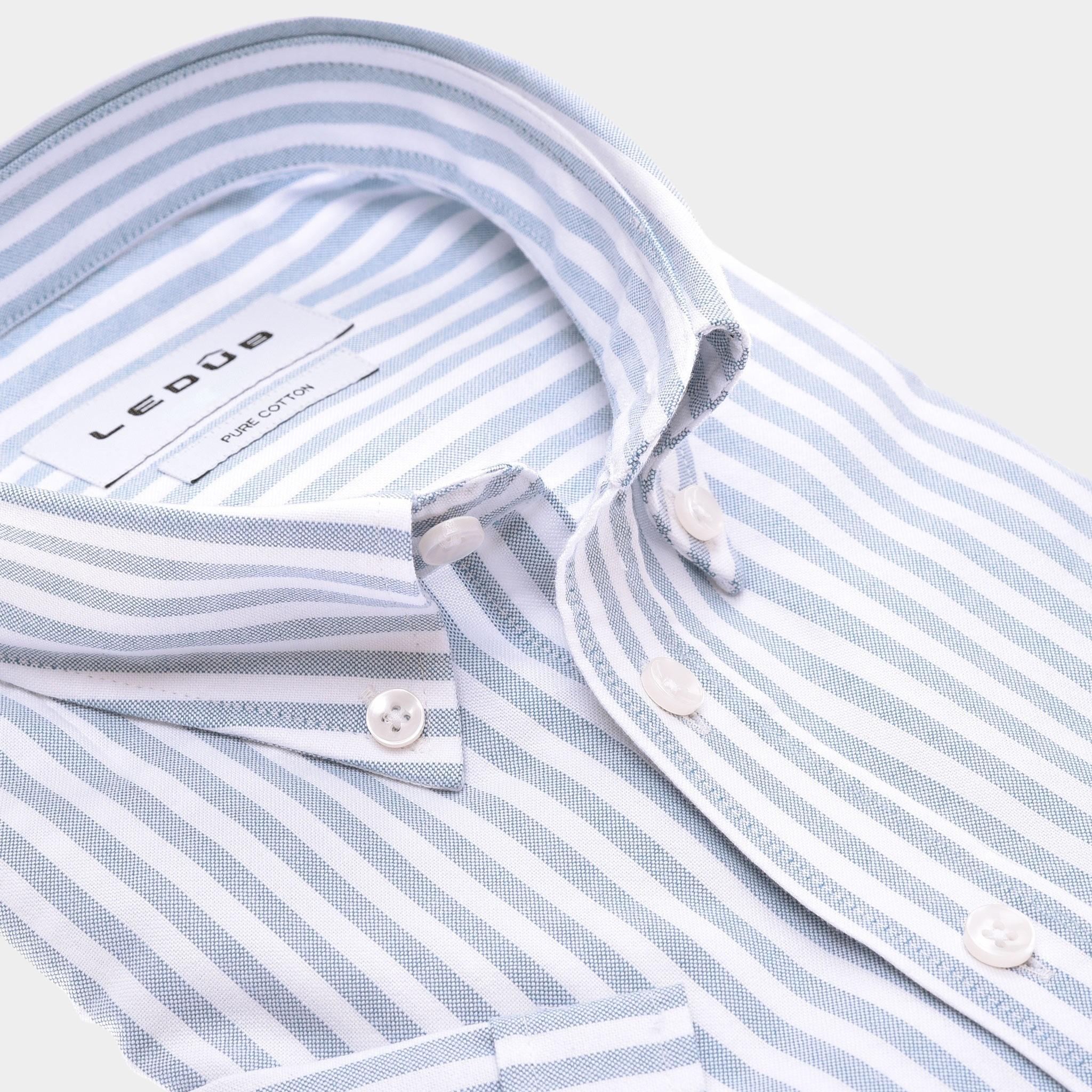 Ledub Business hemd korte mouw Blauw  0142884/160-000-000