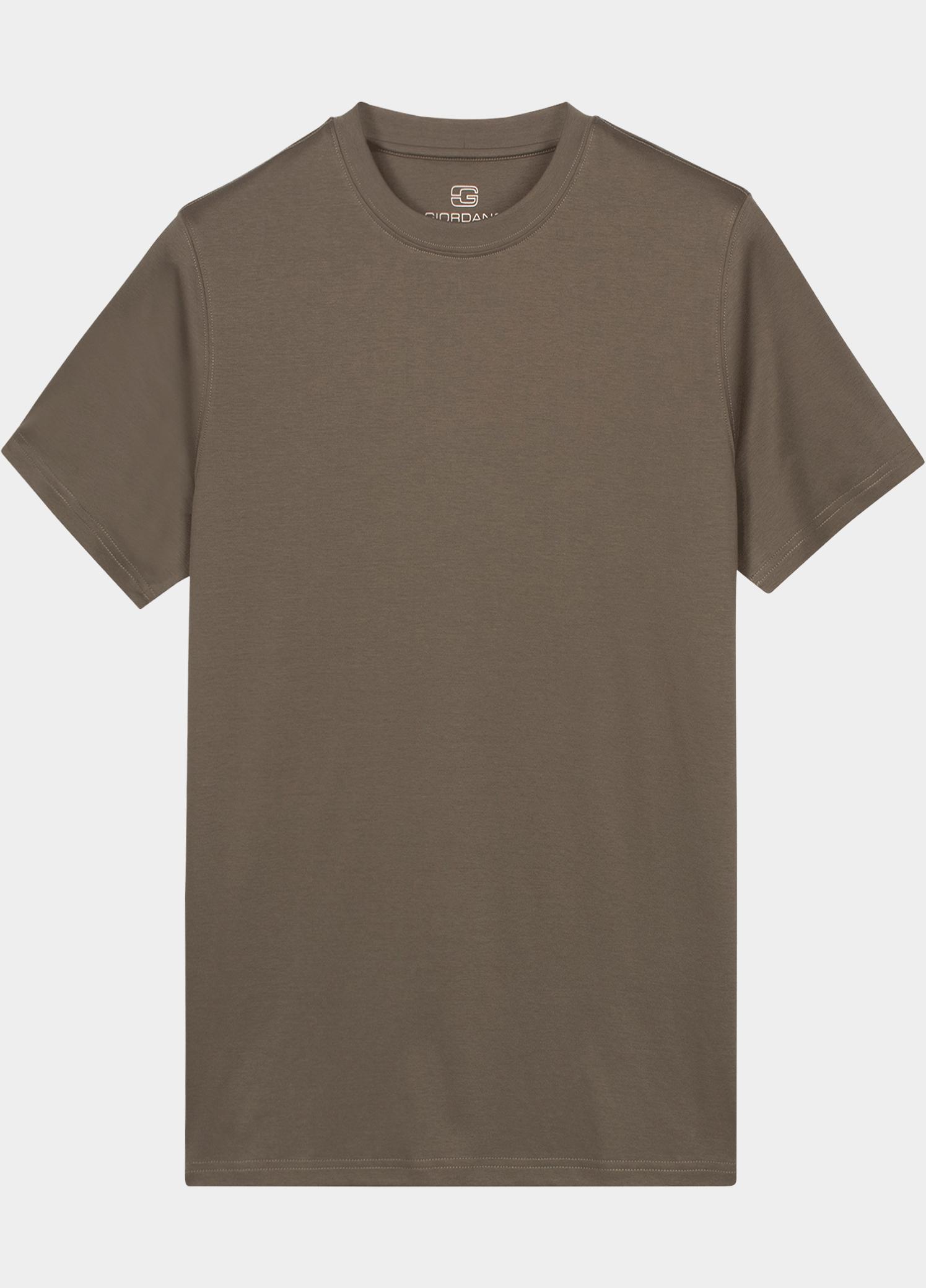 Giordano T-shirt heren Groen Luca Liquid Cotton Solid 625078/73