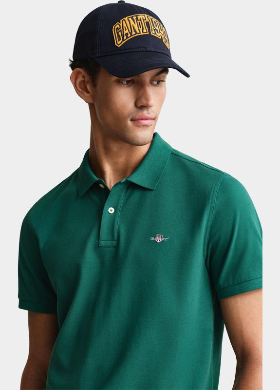 Gant Polo heren Groen Regular Fit Shield piqué pol 2210/373