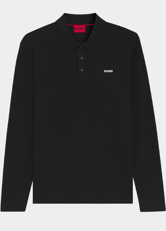 HUGO Red Polo lange mouw Zwart Donoslong 10266059 01 50547358/001