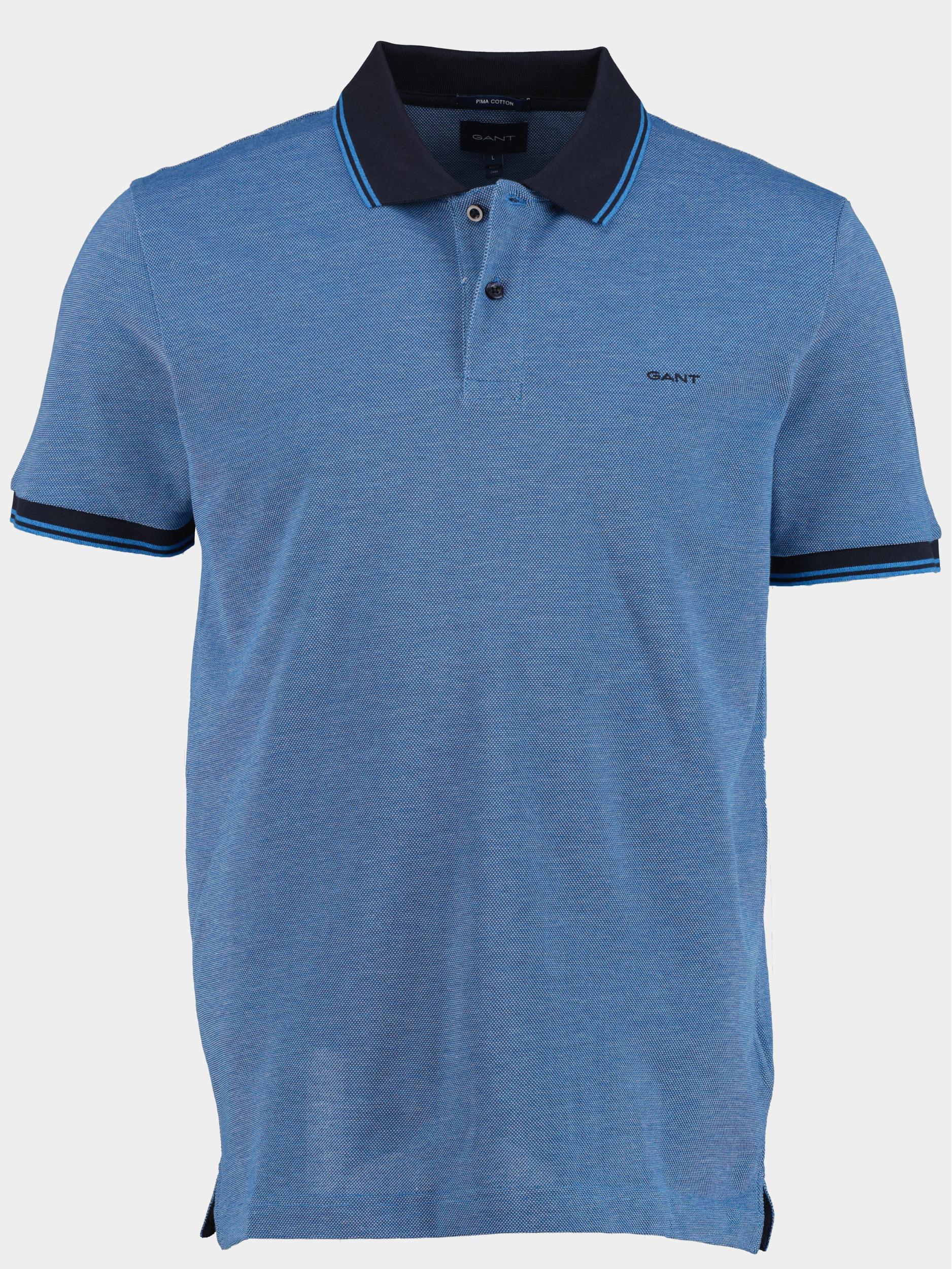 Gant Polo korte mouw Blauw 4-col Oxford SS Pique 2057029/471