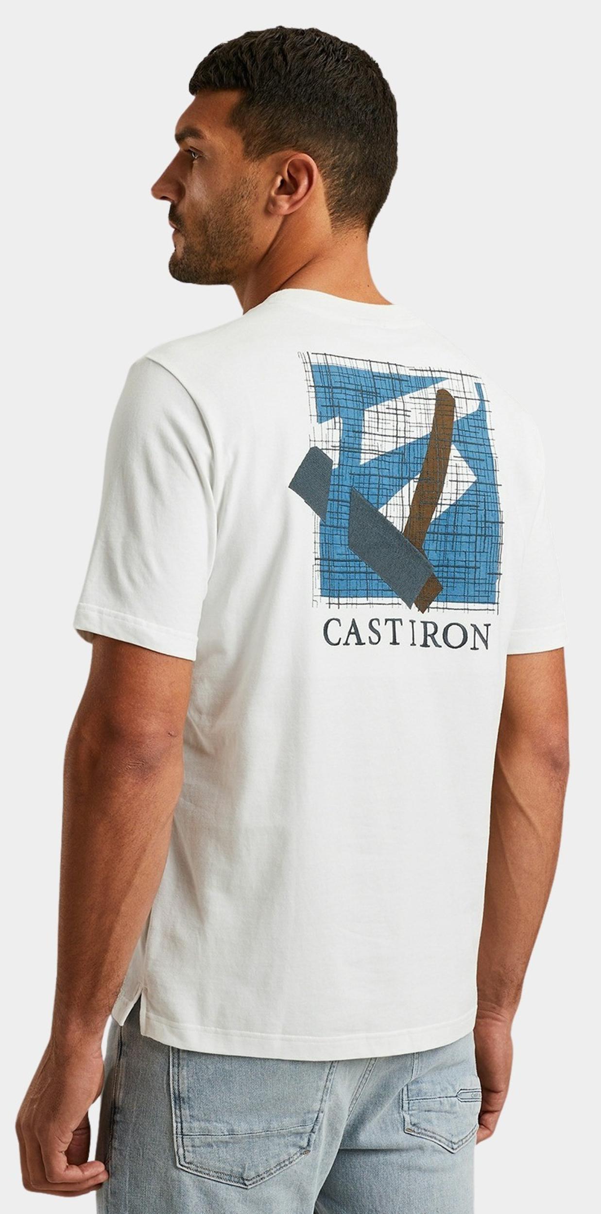 Cast Iron T-shirt korte mouw Wit Short sleeve r-neck regular f CTSS2503562/7002