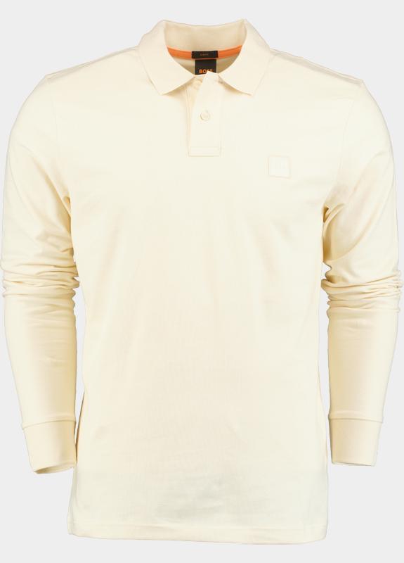 BOSS Orange Polo lange mouw Geel Passerby 10256683 01 50507704/767