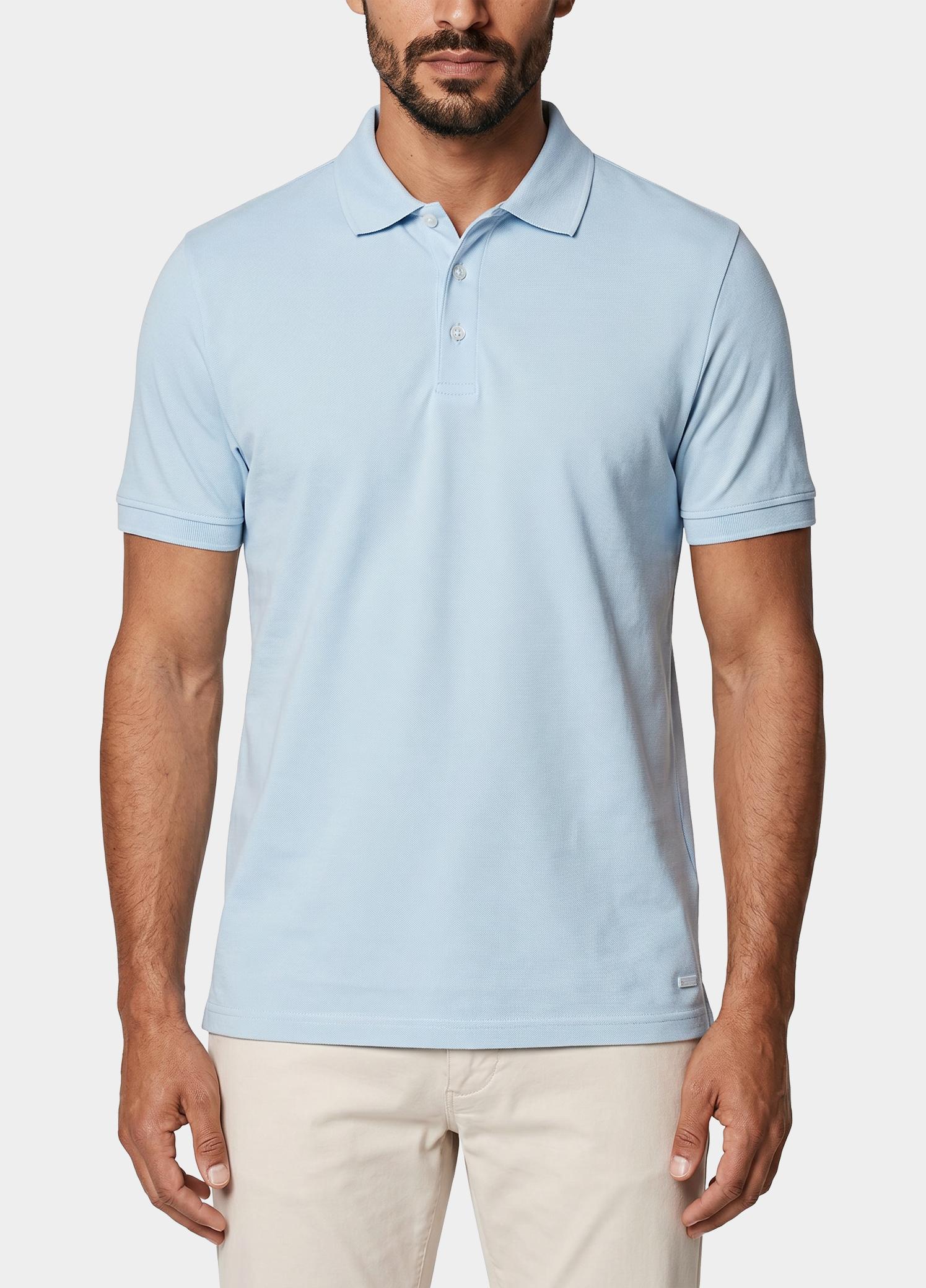 Born With Appetite Polo heren Blauw Arto Polo BWA25108AR22/210 light blue