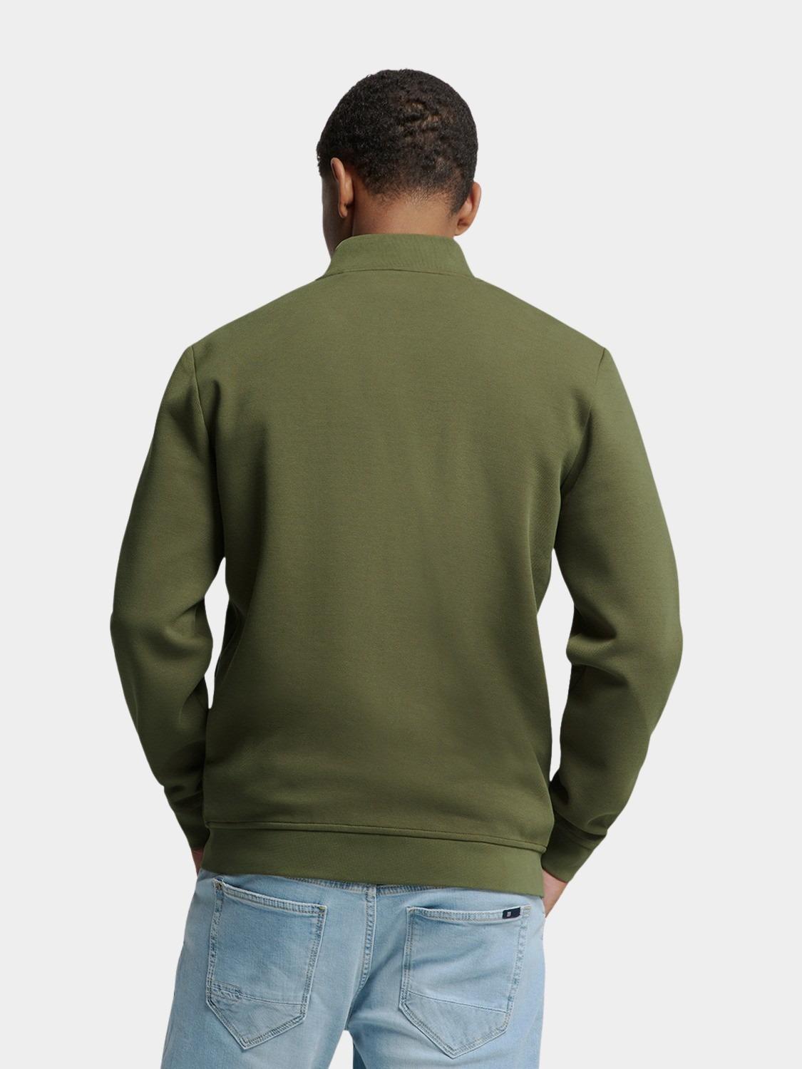 No Excess Vest Groen Sweater Full Zipper Pique Bom N1006/186