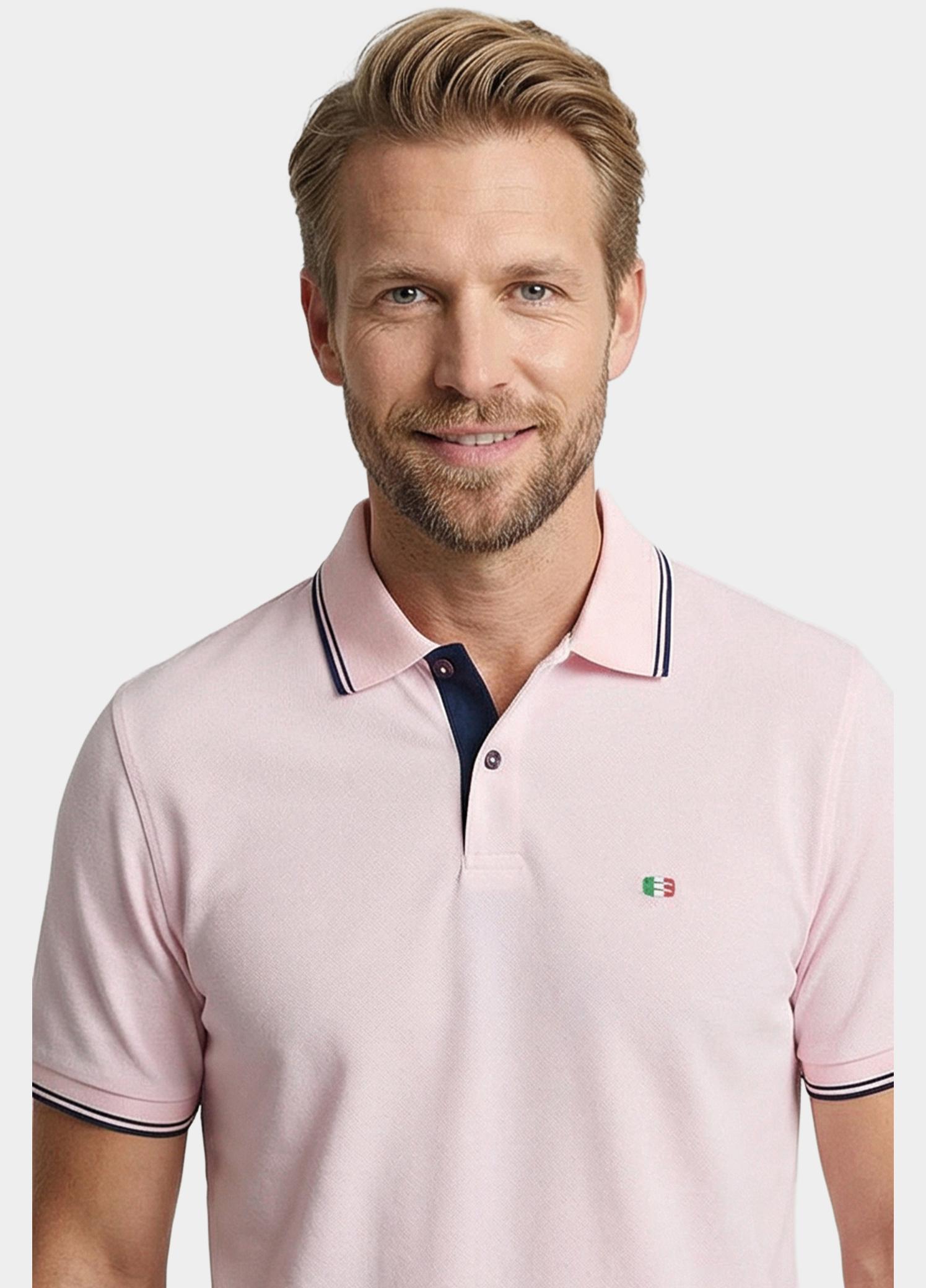 Giordano Polo heren Roze Nico Signature Polo SS Two-Pl 616587/51