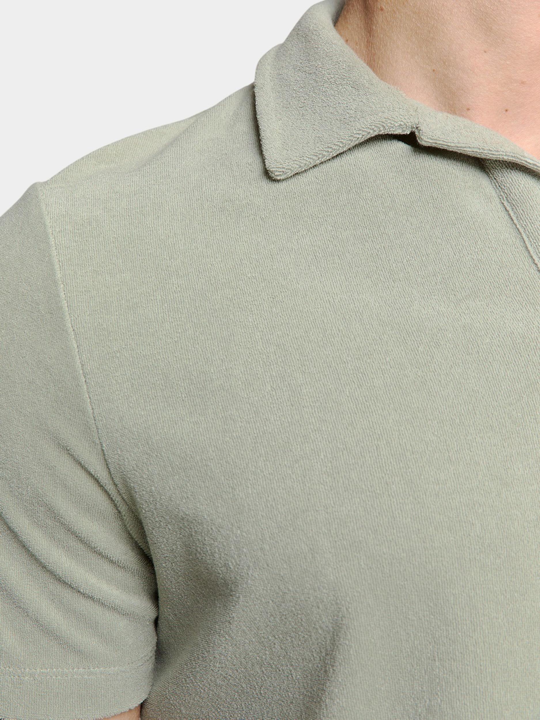 No Excess Polo korte mouw Grijs Polo Revers Solid Terry Knit 28370480/049