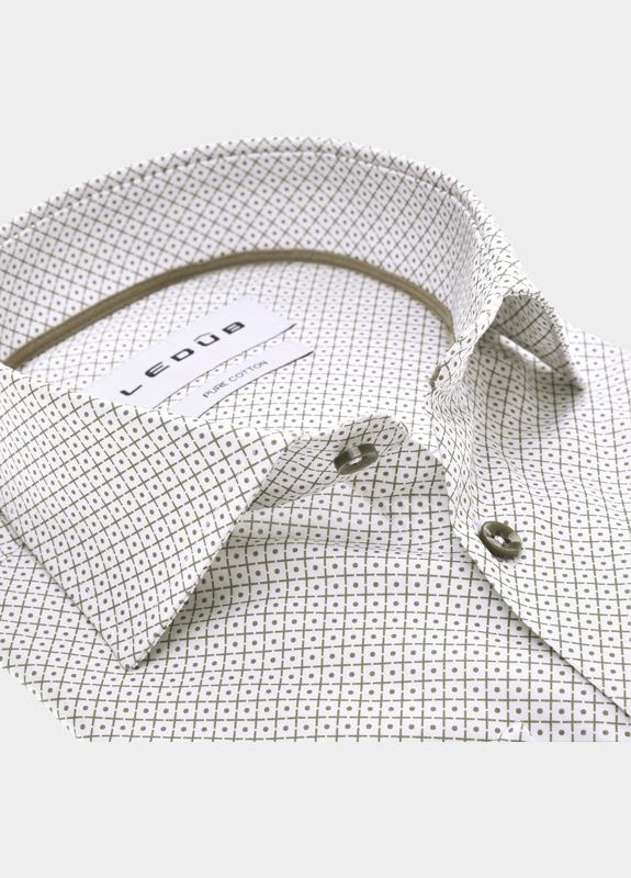 Ledub Business hemd lange mouw Groen  0702040/560-550-000