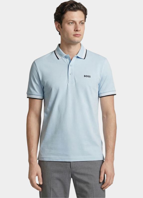 BOSS Green Polo korte mouw Blauw Paddy 10241663 01 50469055/464