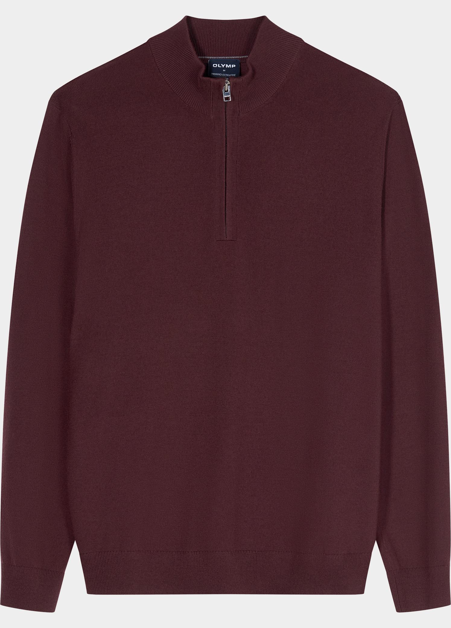Olymp Half Zip Rood Troyer Strick 533885/37