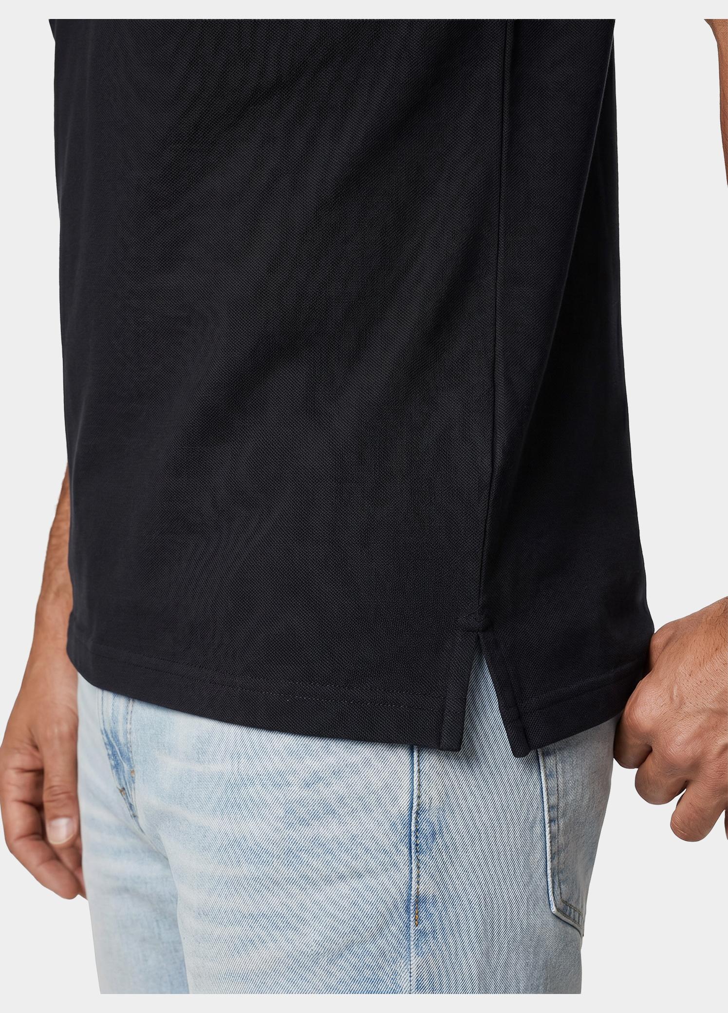 Scotland Blue Polo heren Zwart Brick Polo Plain Contrast Col SPE25108BR06SB/990 black